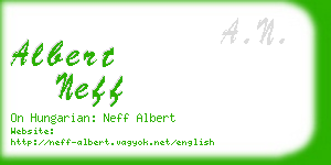 albert neff business card